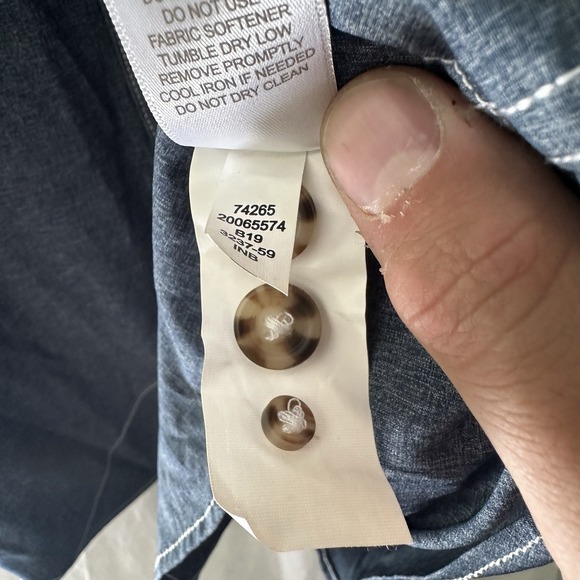 Alaskan Hardgear Shirt‎ Mens L Blue Button Up Performance Stretch Casual - Picture 4 of 9